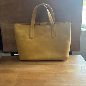 Yellow Leather Joy Susan Leather 2 in 1 Purse/ Tote Bag